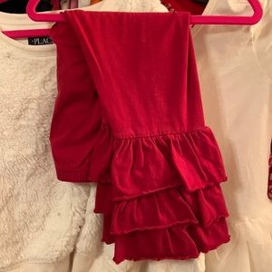 Sassy Chic Red Ruffle Leggings Pants (Like Ruffle Butts) 🤩 BR1